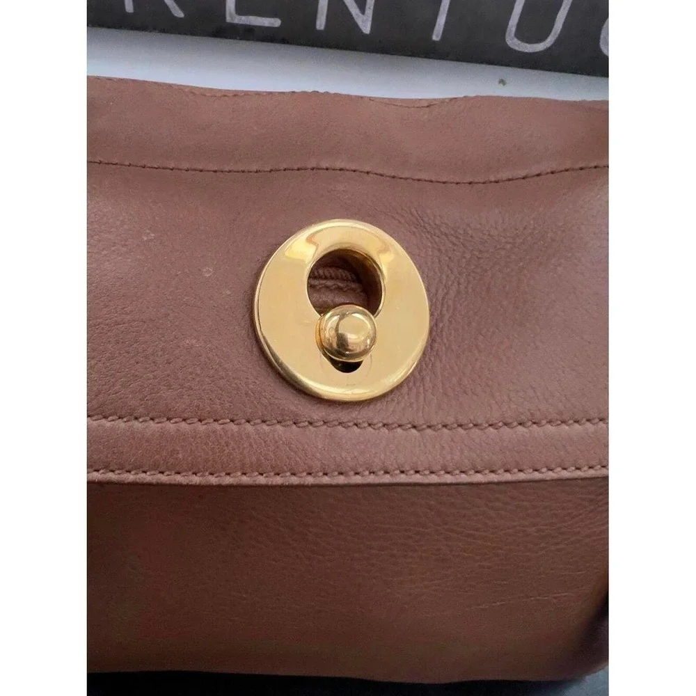 Yves Saint Laurent Muse Two Satchel Tan Leather Gold Hardware Medium